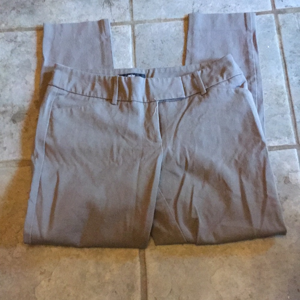 Khaki skinny slacks